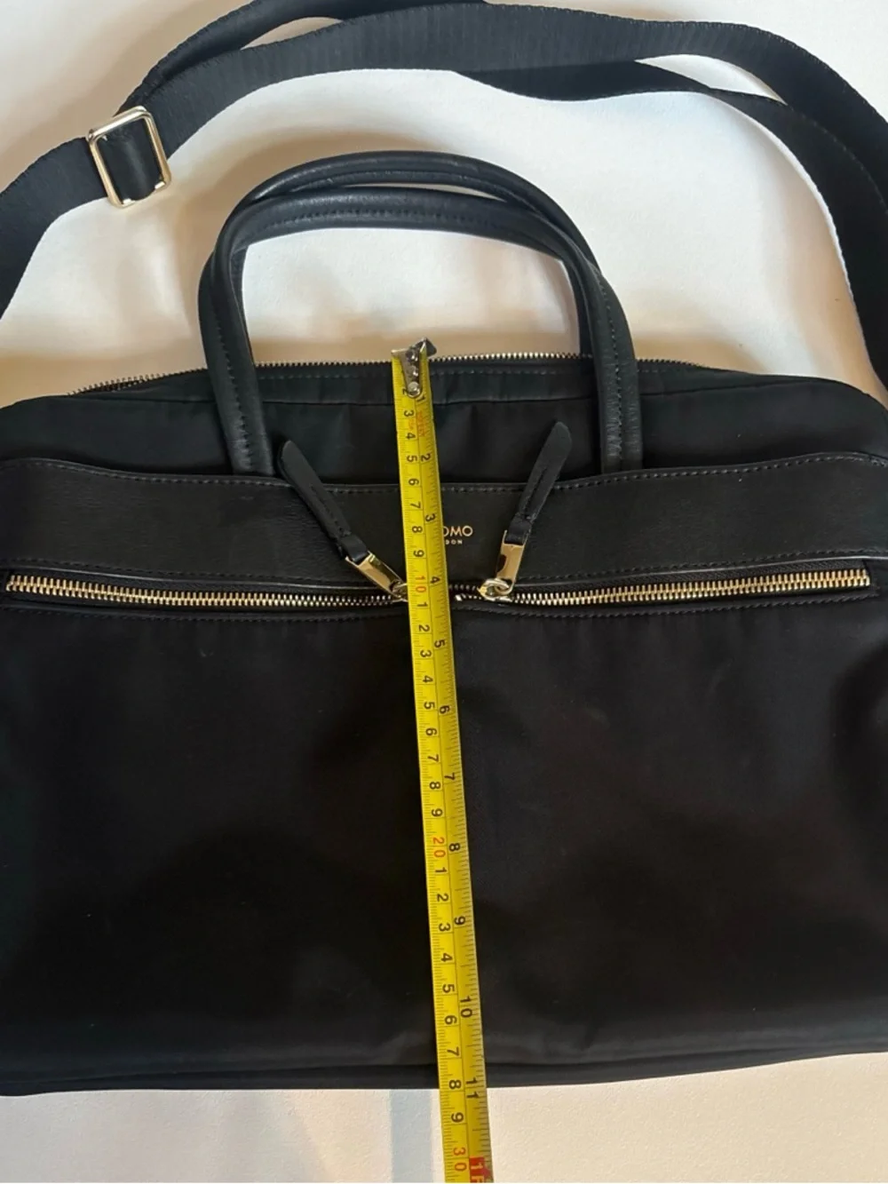 Knomo Womens Hanover 14 inch Laptop Briefcase Shoulder Work Bag in Black